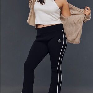 Anthropologie - Daily Practice Black Women's Pants with White Stripe